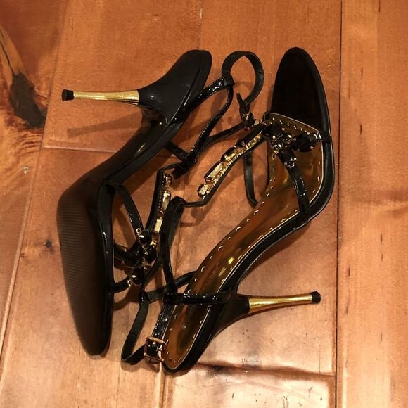 Black stone embroidered heels - Picture 5 of 9